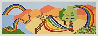 Childrens Rainbow Mural
